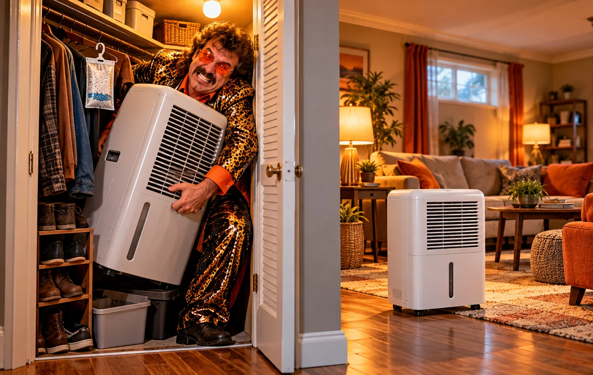 Passive absorbent versus powered dehumidifier suitability comparison